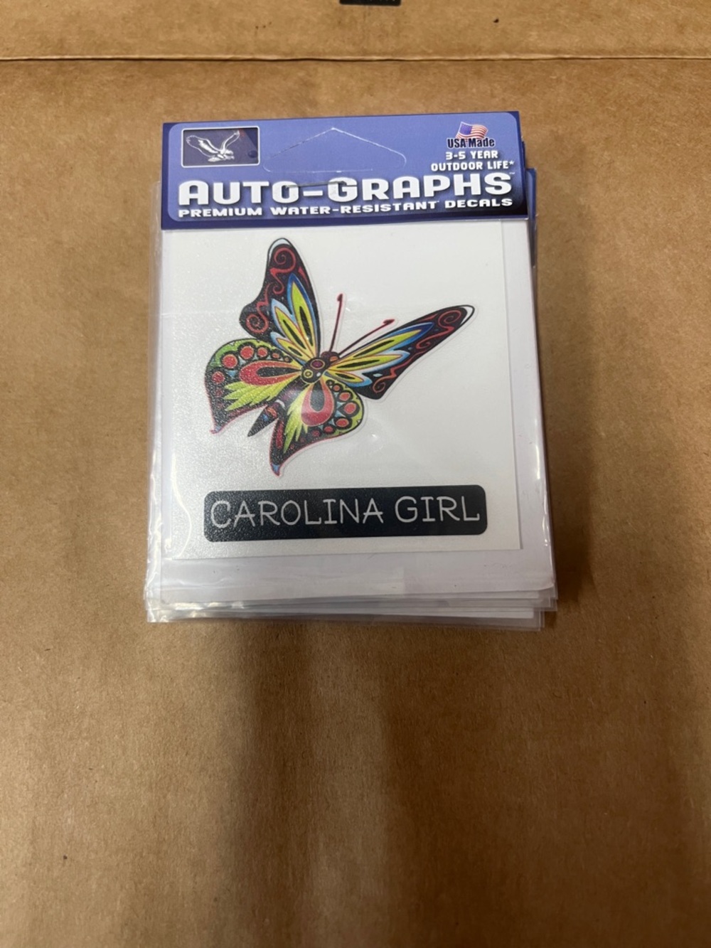 Autograph Premium Multicolor Butterfly Decal-Carolina Girl Large and Small - Picture 2 of 2